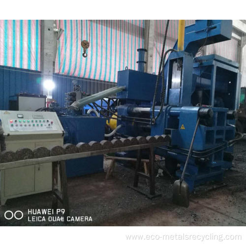 Horizontal Steel Scrap Materials Press Briquette Machine